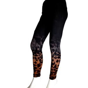 H&M Sports Tights Leggings High Waist Animal Print Size Large